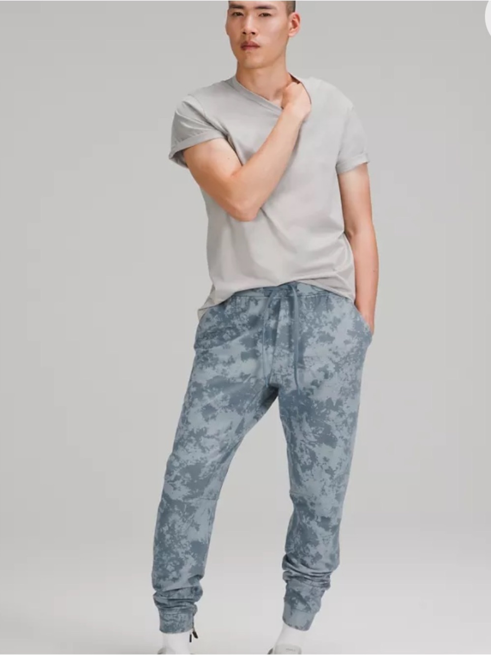 Men's Blue Tie Dye City Jogger Pants Sweatpants XL Spectral Chambray